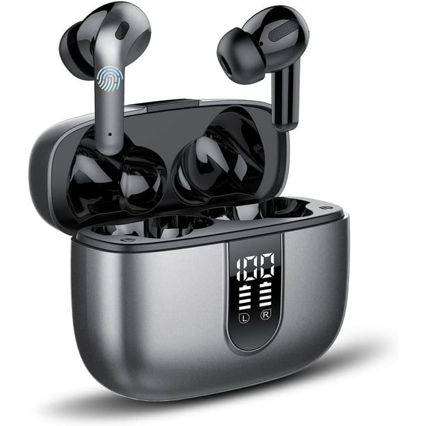 Wireless Earbuds Bluetooth Headphones 48hrs Play Back Sport Earphones with LED Display Over-Ear Buds with Earhooks Built-in Mic Headset for Workout