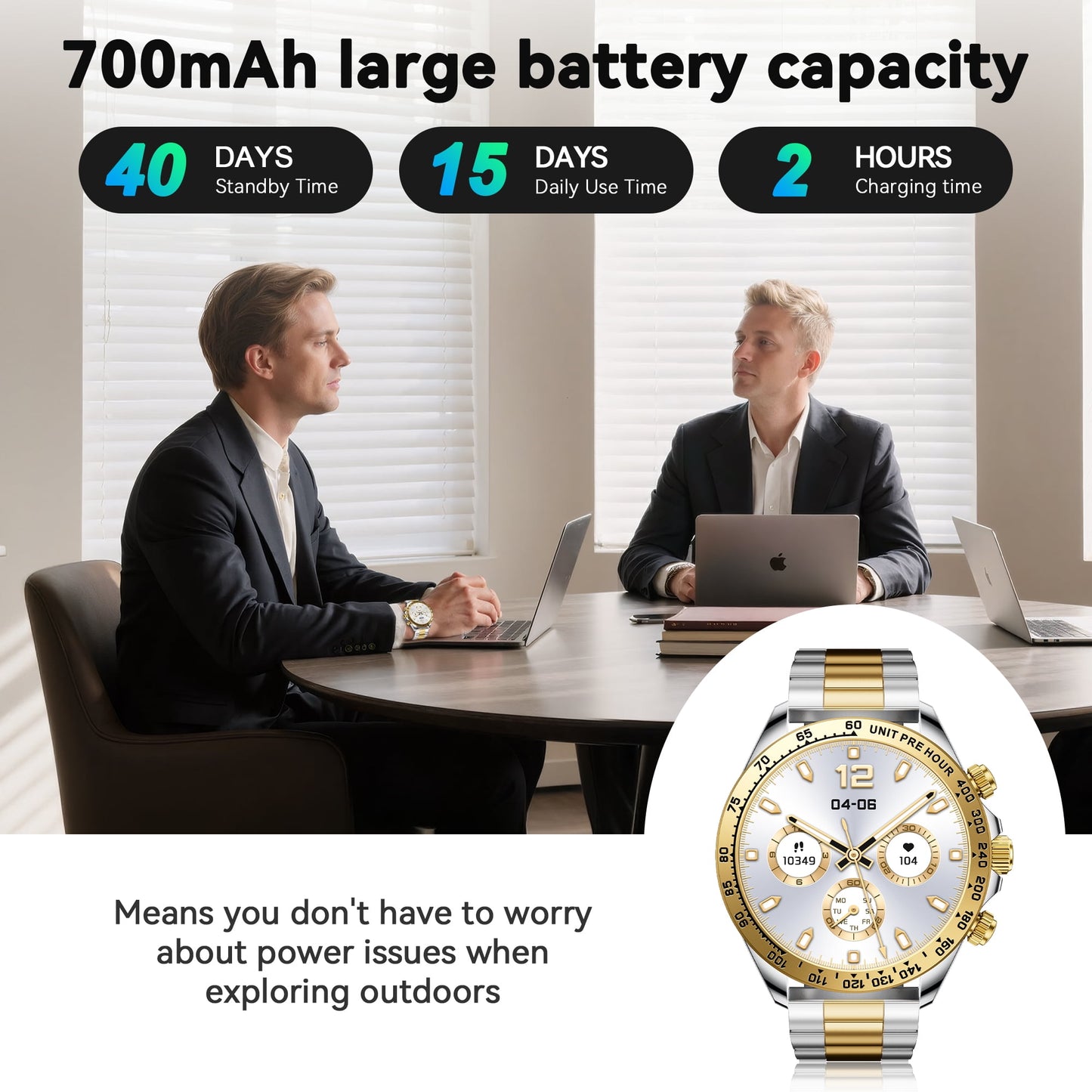 Smart Watch, IP68 Waterproof, 2.01" Display, Bluetooth Calling, 180+ Sports Modes, Fitness Tracker for Men Women