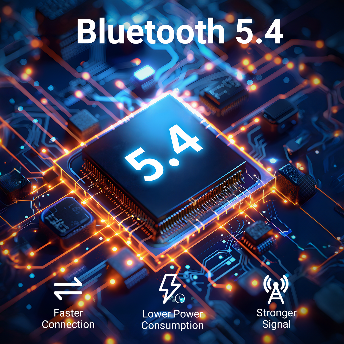 VEAT00L P94 Pro Wireless Bluetooth Headset Sensory Noise Cancellation ANC+ENC Bluetooth 5.4 with LED Digital Display 46H Playback IPX7 Water Resistant