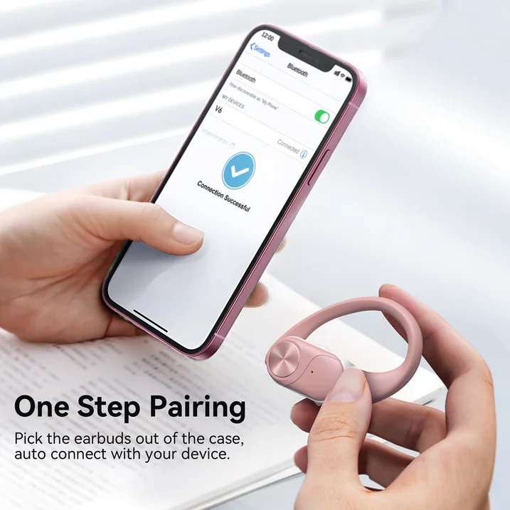 VEAT00L V6 Bluetooth Headphones Wireless Earbuds 88Hrs Playback Sport Ear Buds with Earhook Digital Display Charging Case IPX7 Waterproof Earbud Deep Bass Running Earphones for iOS Android Cellphone