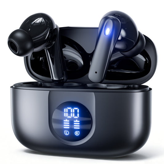 VEATOOL T1 Bluetooth Headphones Over Ear,72H Playtime, Wireless Headphones with Microphone,Hi-Res Audio Foldable Lightweight Headset, Deep Bass, Memory Foam Ear Cups,Home,Travel, Office Silver