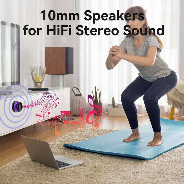 Bluetooth Speakers,Portable Wireless Speaker with 5W Stereo Sound, LED Colorful Lights,Magnetic base,Portable Speaker for Home Game Party Beach Camping