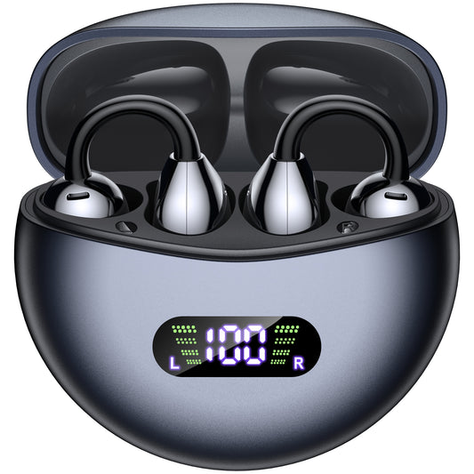 VEATOOL Clip on Earbuds,Open Ear Headphones Wireless Bluetooth 5.4 Sports Earphones with ENC Clear Call,50H Playtime, IPX7 Water Resistant,Comfortable for Small Ears & Glasses Wearers,Workouts