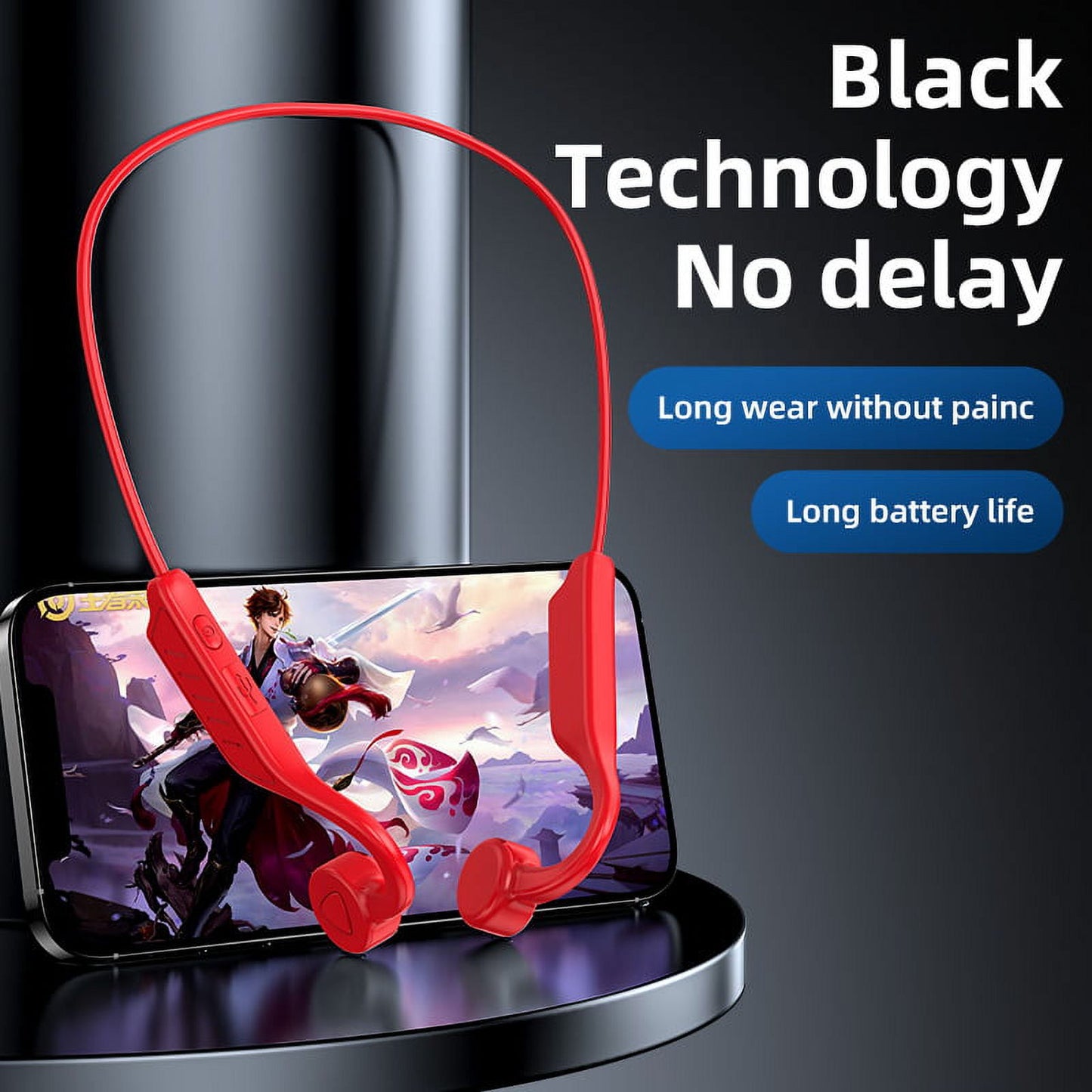 Wireless Earbuds Bluetooth Headphones 48hrs Play Back Sport Earphones with LED Display Over-Ear Buds with Earhooks Built-in Mic Headset for Workout