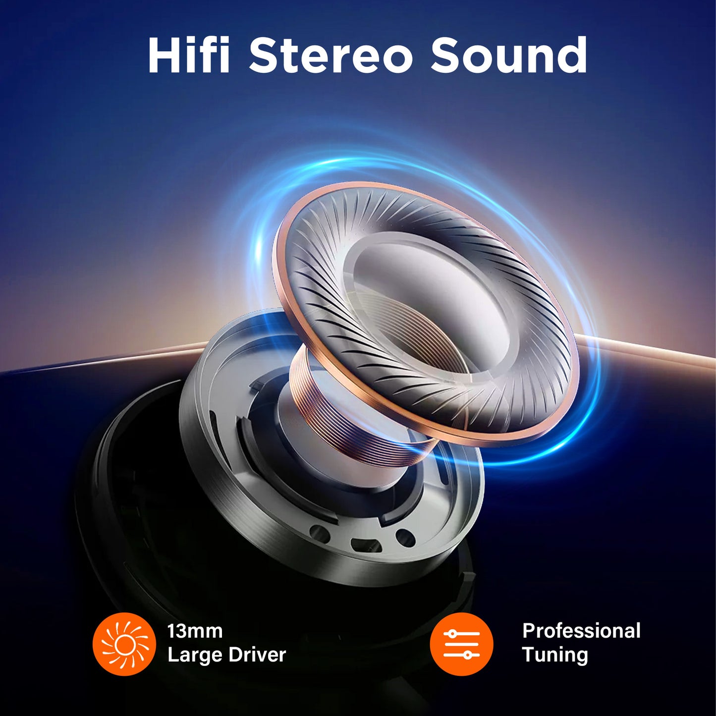 VEAT00L A11 Wireless Earbuds, Bluetooth 5.4 Earbuds Hi-Fi Stereo Bass 68H Playback LED Power Display Earphones with Mic IPX7 Waterproof in-Ear Earphones for TV Smart Phone Laptop Computer Sports