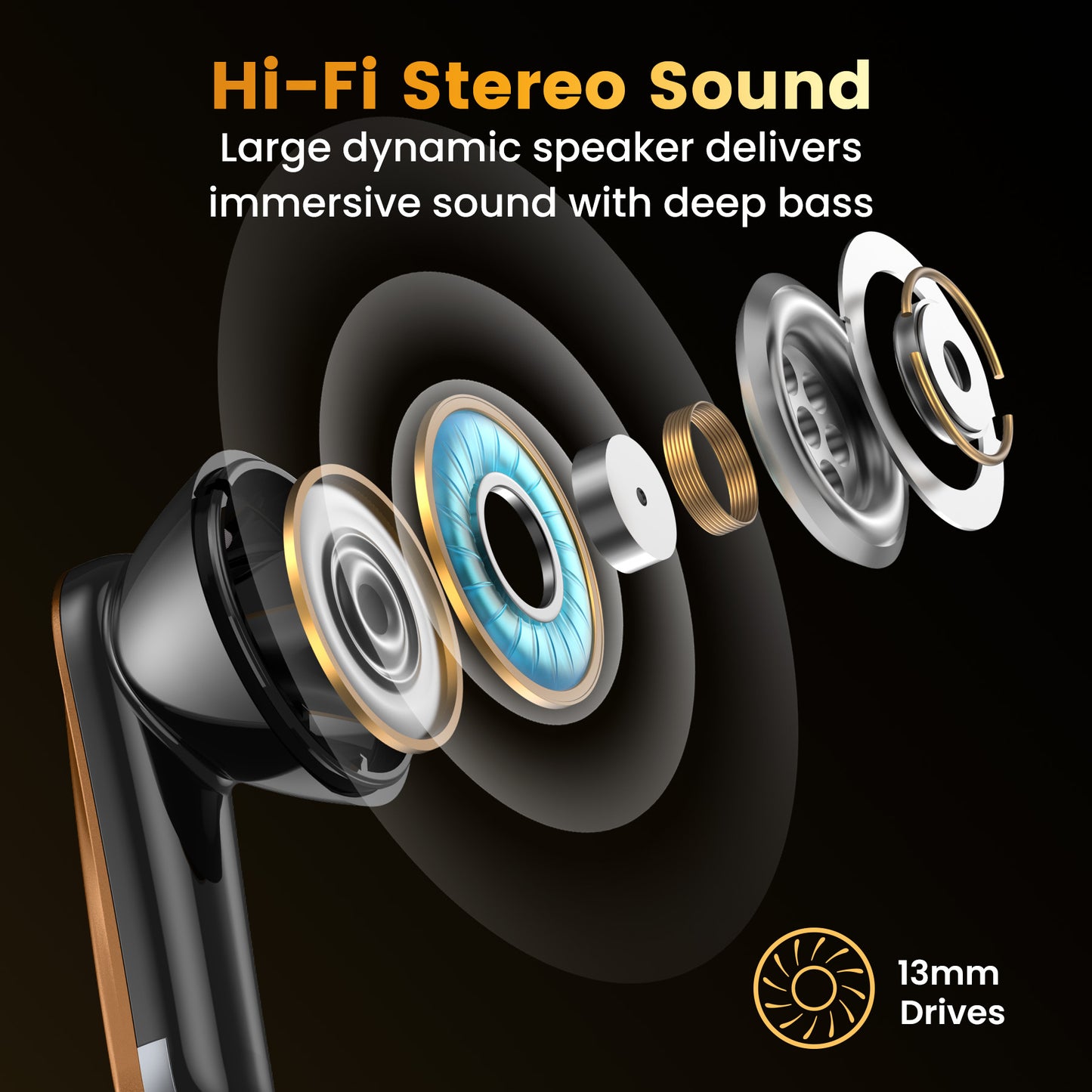 VEAT00L P91 Wireless Earbuds, Bluetooth Headphones V5.4 Stereo Ear buds with Noise Cancelling Mics, 60H Playback Mini Case with Dual LED Display, IP7 Waterproof in-Ear Earphones for Android iOS