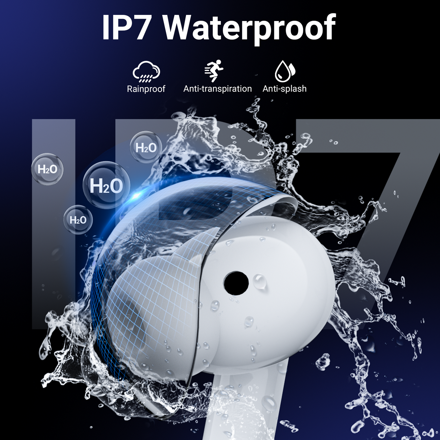 VEAT00L P94 Pro Wireless Bluetooth Headset Sensory Noise Cancellation ANC+ENC Bluetooth 5.4 with LED Digital Display 46H Playback IPX7 Water Resistant