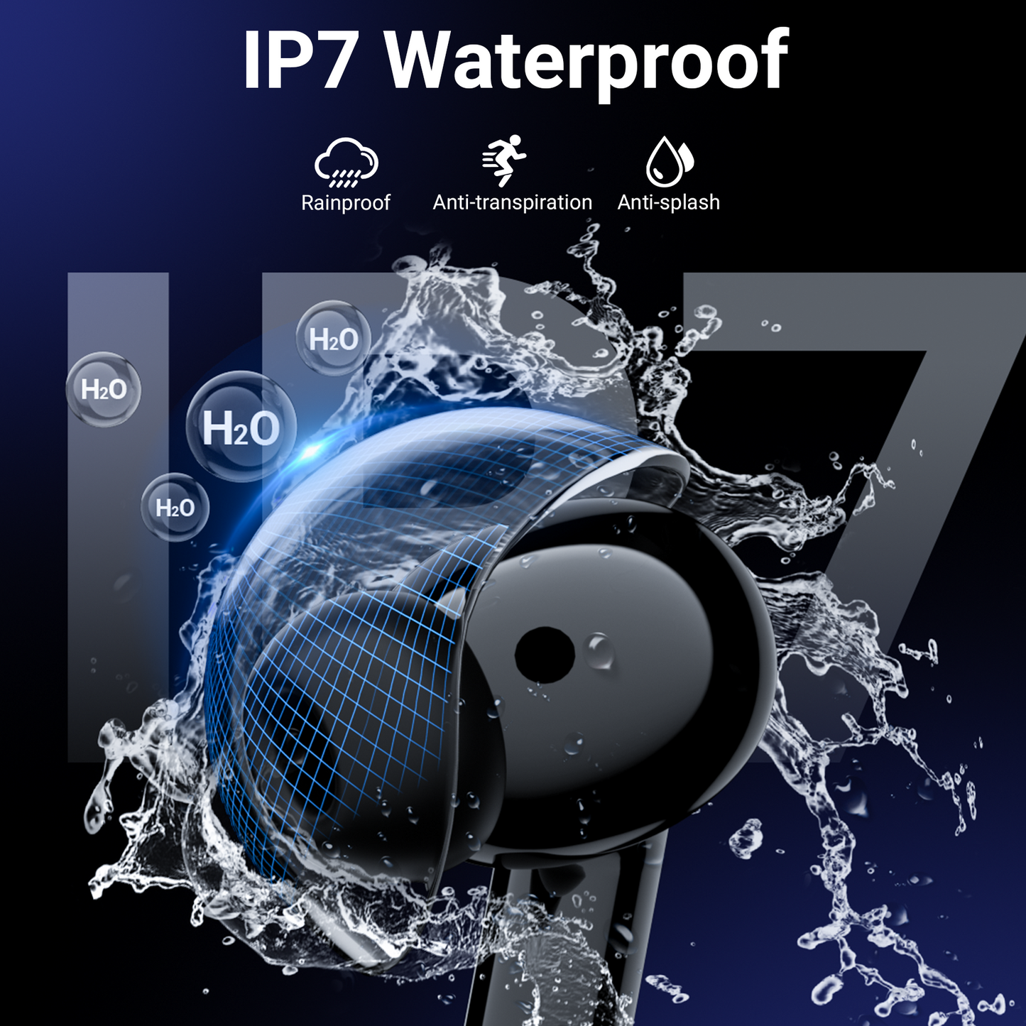 VEAT00L P94 Pro Wireless Bluetooth Headset Sensory Noise Cancellation ANC+ENC Bluetooth 5.4 with LED Digital Display 46H Playback IPX7 Water Resistant