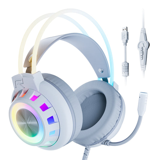 TAGRY K3 2.4GHz Wireless Gaming Headsets 7.1 Surround Sound Bluetooth Headphones 70H Playtime ENC Noise Cancelling Over Ear Game Headphone with Mic