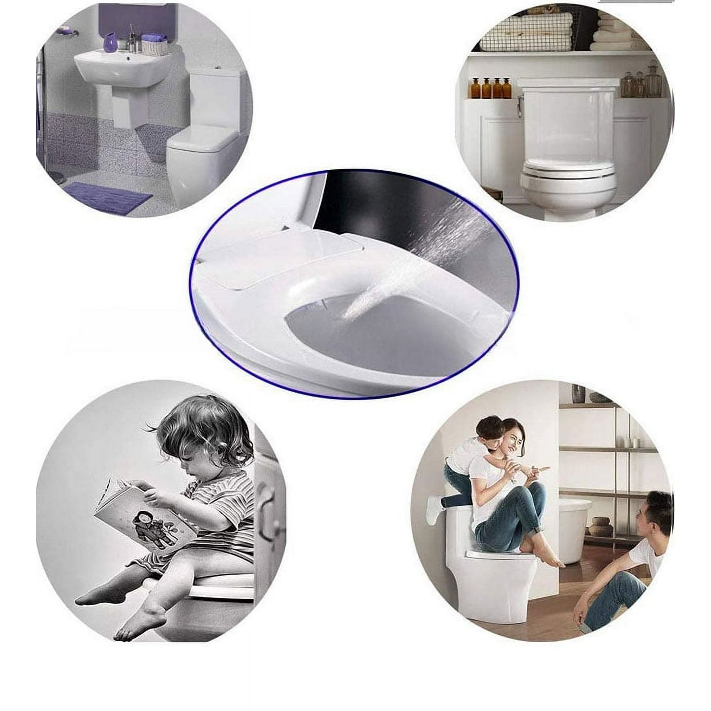 KDMLR Bidet Attachment for Toilet -Self Cleaning Dual Nozzle, Cold & Warm Fresh Water Non-Electric Bidet Toilet Seat Attachment, Bidet Sprayer with Temperature & Pressure Controls