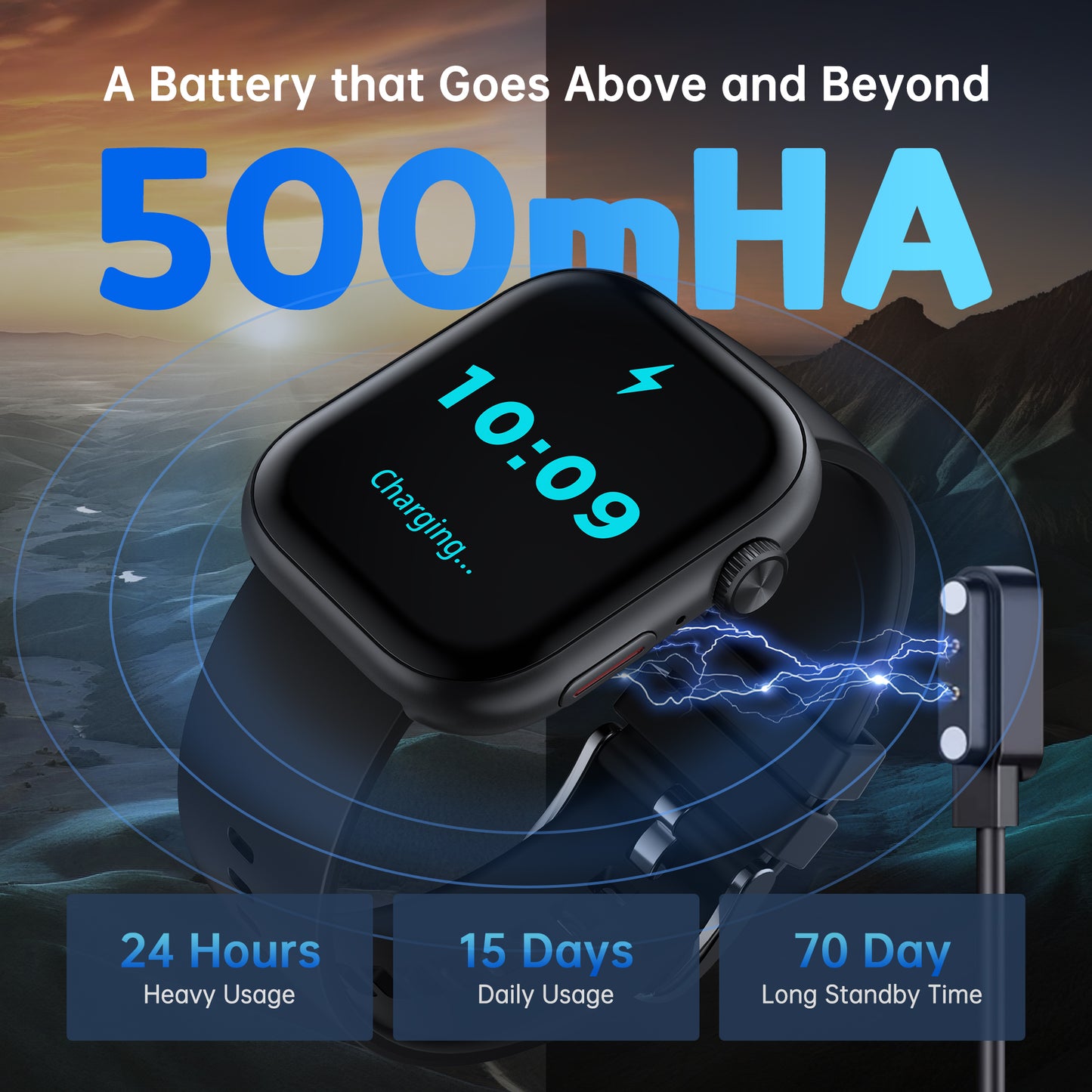 Smart Watch for Men Women, 2.01" HD Touchscreen, Bluetooth Call, IP68 Waterproof, 180+ Sports Modes, Health & Sleep Tracker, for Android iOS.