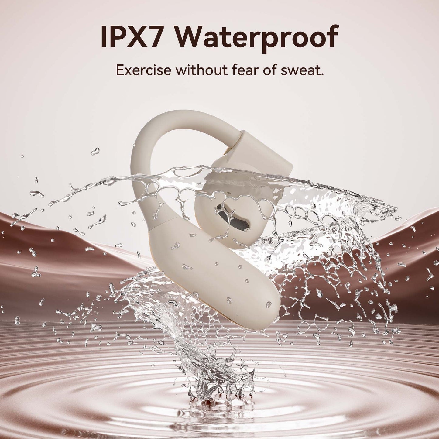 Veatool Wireless Earbuds,Open Ear Headset with Microphone Touch Control,Bluetooth 5.4,High-Fidelity Stereo Earphones for Sports and Work