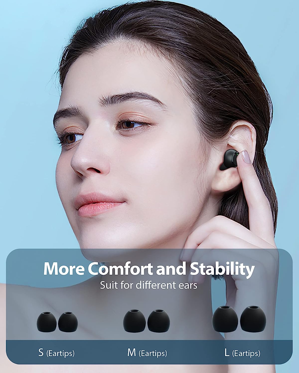 T62 Bluetooth 5.3 Wireless Bluetooth Earbuds - Hybrid Active Noise Cancelling ENC in-Ear Headphones with Wireless Charging Case for Music and Calls - Superior Sound Quality and Comfort