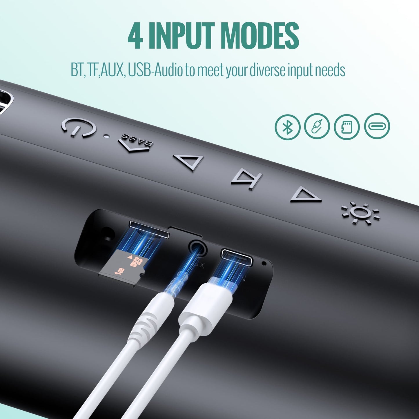 VEAT00L Portable Bluetooth Speaker,Floating Dustproof Speaker,25W Stereo Sound Wireless Speaker with Cool Dynamic LED Lights, IPX6 Waterproof Bluetooth Speakers, BT5.3, TWS Surround Pairing