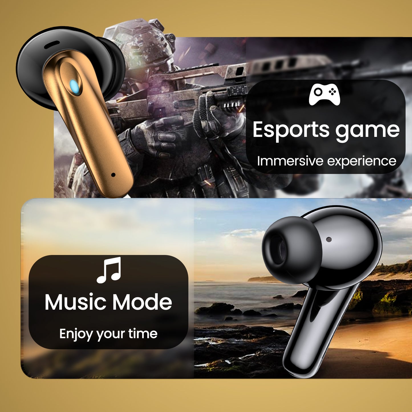 VEAT00L P91 Wireless Earbuds, Bluetooth Headphones V5.4 Stereo Ear buds with Noise Cancelling Mics, 60H Playback Mini Case with Dual LED Display, IP7 Waterproof in-Ear Earphones for Android iOS