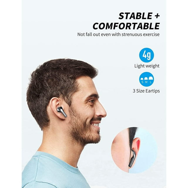 Wireless Earbuds, Bluetooth 5.1 True Wireless Headphones Sports Bluetooth Earphones Over-Ear Noise Cancelling Earbuds with LED Display Over-Ear Buds with Earhooks Built-in Mic Headset for Workout