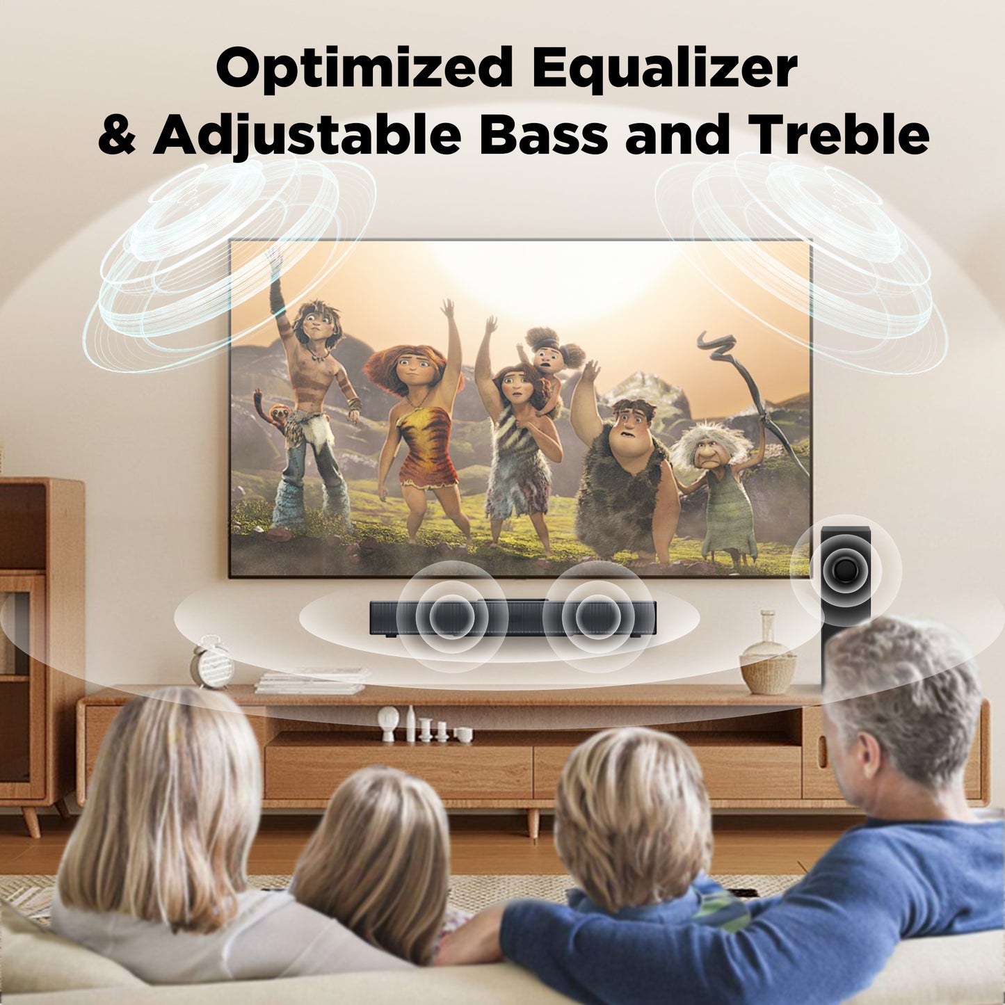 VEAT00L 2.1ch Sound Bars for Smart TV with Subwoofer, 160W Surround Sound Bluetooth Soundbar for TV,Wireless Bluetooth 3D Surround Sound Soundbar Deep Bass Adjustable Home Theater Surround System