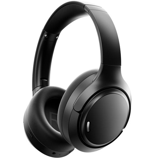 Hybrid Active Noise Cancelling Headphones,-50dB Wireless Bluetooth Headphones with Hi-Res Audio,120H Playtime Over Ear Bluetooth Headphones with 6 ENC Clear Mic