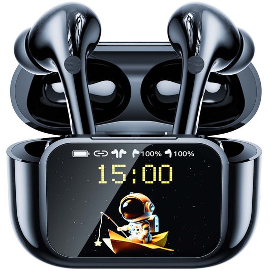 VEAT00L Wireless Earbuds Bluetooth Headphones, Ear Buds with Touch Screen, ANC ENC Noise Cancelling Transparency Mode, 58H Stereo Deep Bass, IPX7 Waterproof, Clear Calls, 7 EQ for iOS Android
