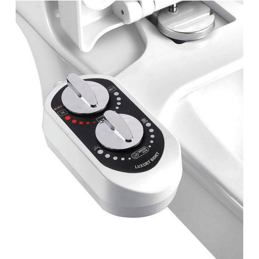 KDMLR Bidet Attachment for Toilet -Self Cleaning Dual Nozzle, Cold & Warm Fresh Water Non-Electric Bidet Toilet Seat Attachment, Bidet Sprayer with Temperature & Pressure Controls