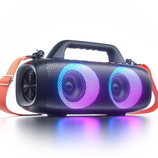 VEATOOL Portable Bluetooth Speaker, 60W Peak Loud Outdoor Speaker with Bass, 24H Playtime, RGB Lights,Portable Wireless Speakers for Outdoor, Home, Party, Pool, Beach, Tailgating, Gym, Work, Gifts