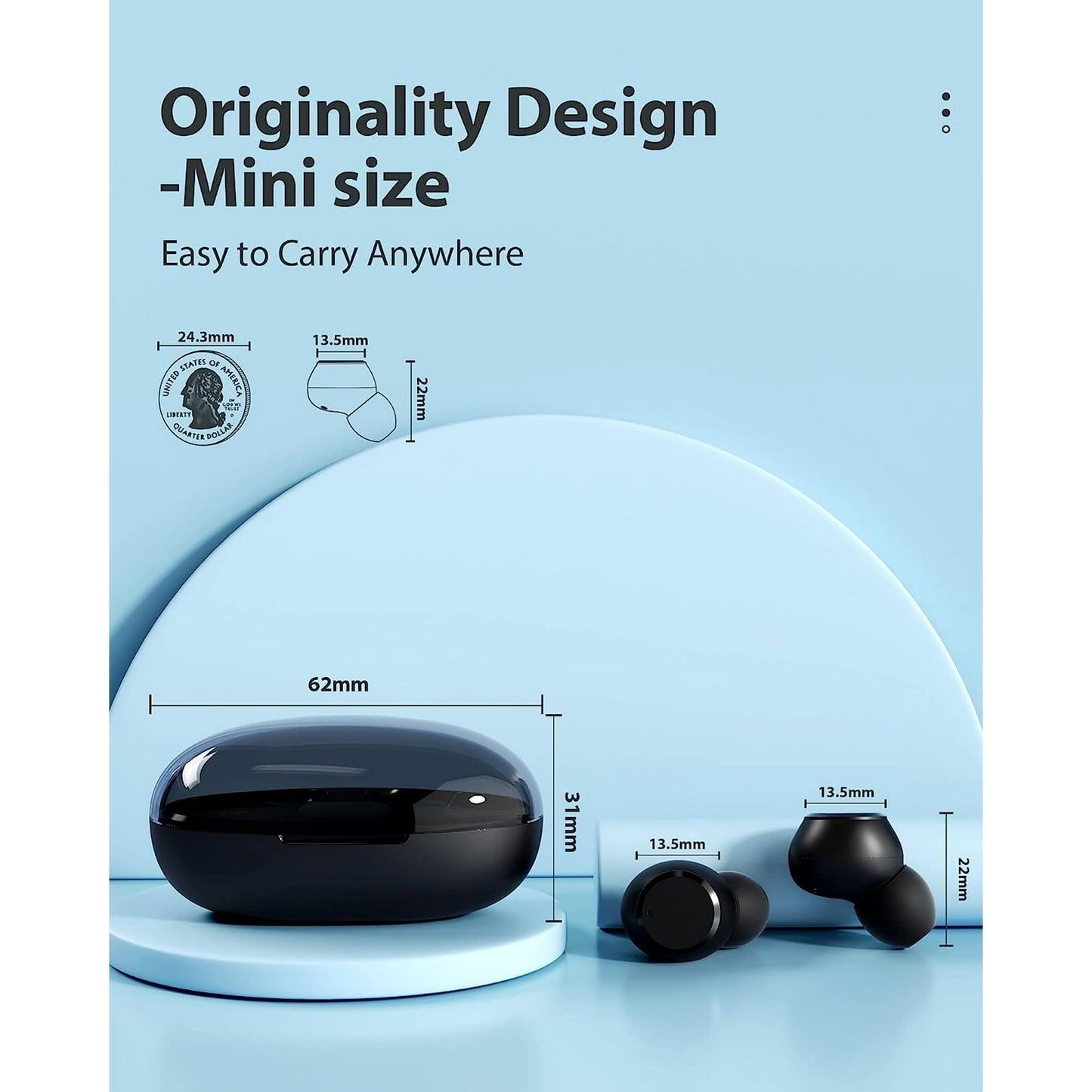 O'Keeffe's T62 000 Music Hybrid Active Noise Cancellation Bluetooth In Ear Headphone Black
