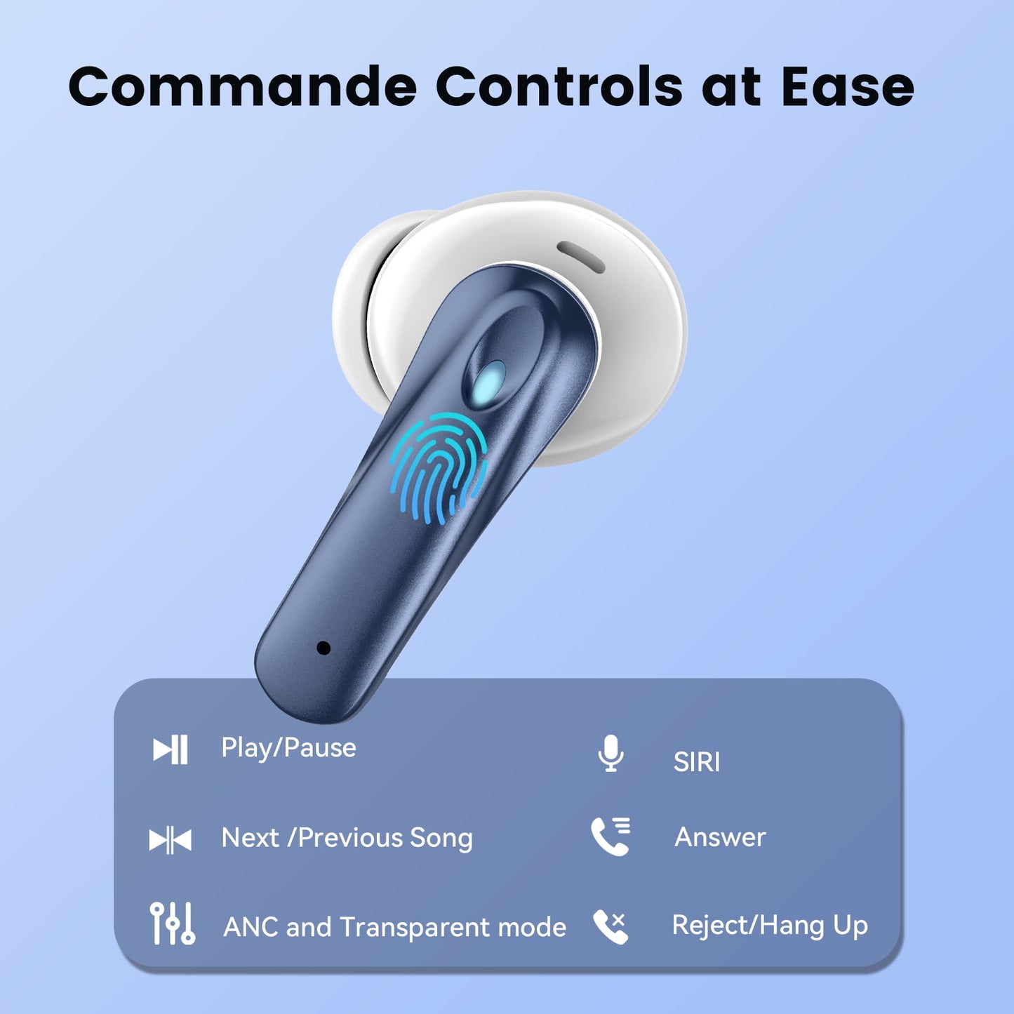 VEAT00L P91 Wireless Earbuds, Bluetooth Headphones V5.4 Stereo Ear buds with Noise Cancelling Mics, 60H Playback Mini Case with Dual LED Display, IP7 Waterproof in-Ear Earphones for Android iOS
