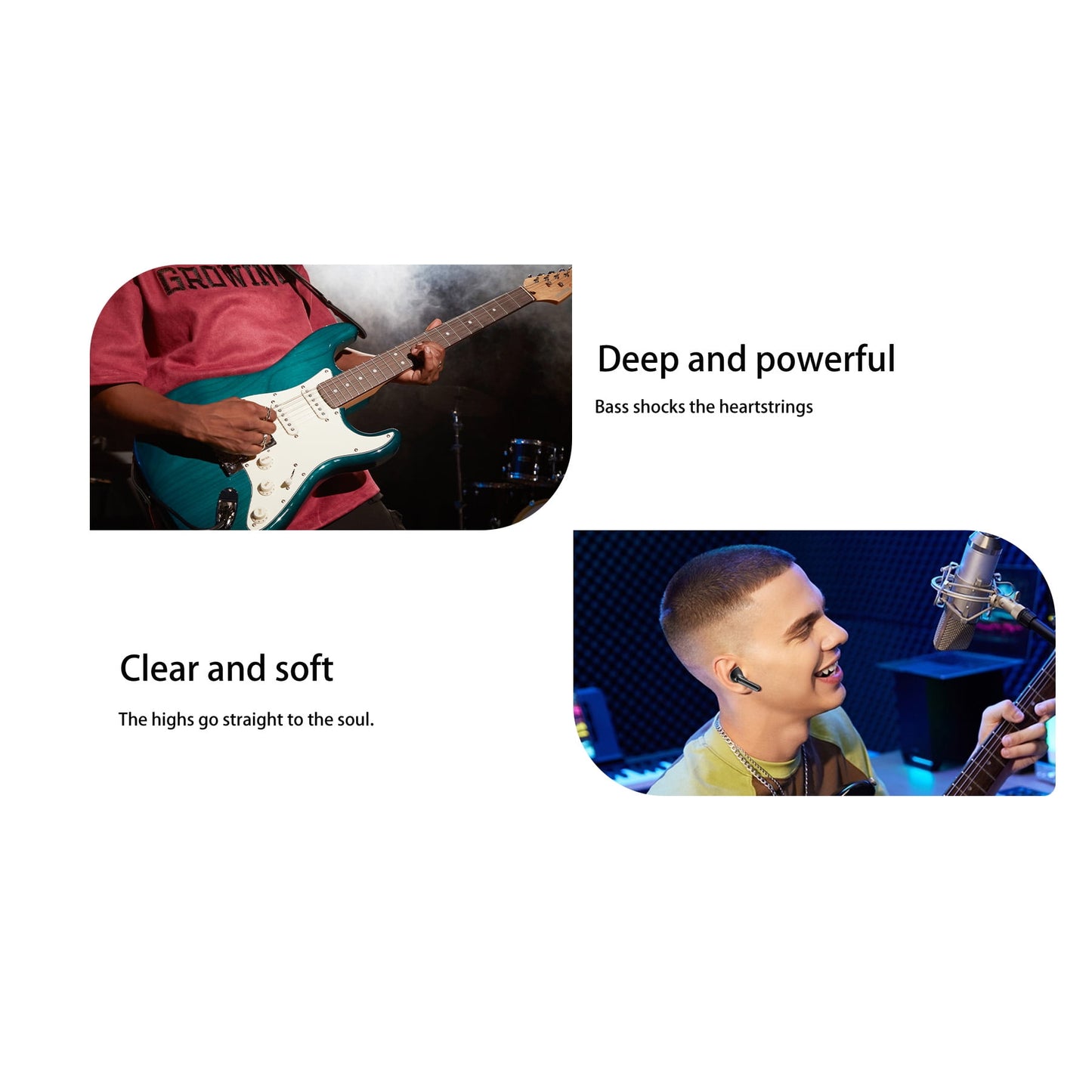 Wireless Earbuds, 2025 Bluetooth 5.3 Headphones Hi-Fi Stereo 3D Bass Ear Buds, 4 ENC Noise Cancelling Mic, 34Hrs USB-C in-Ear Earphones, IP7 Waterproof Workout Sport for Laptop Pad Android iOS