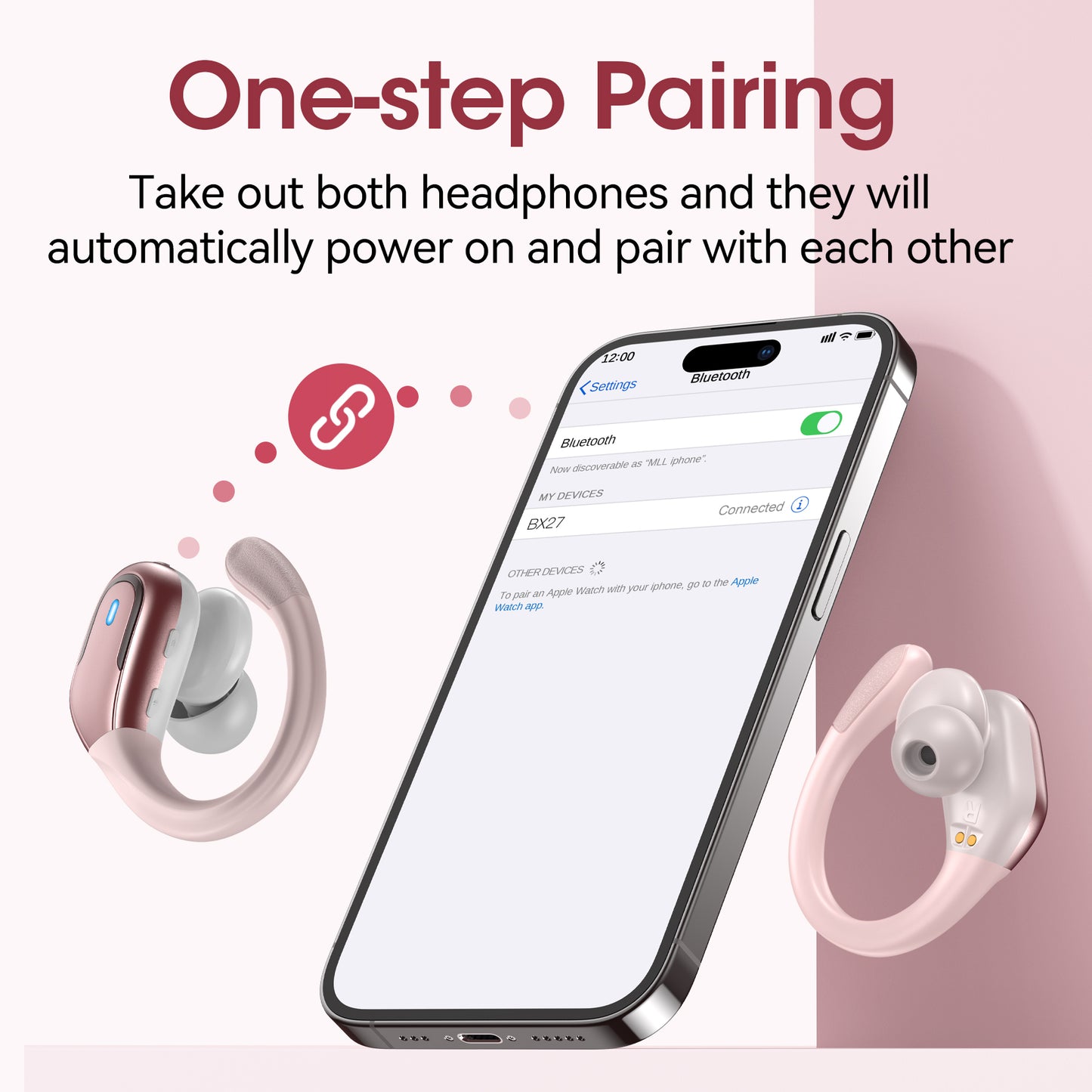 VEAT00L Wireless Earbud, 80Hrs Bluetooth 5.3 Headphones IP7 Waterproof for Sport, Running Wireless Earphones with ENC Noise Cancelling Mics, Deep Bass Over Ear bud with Earhooks for Android, iOS