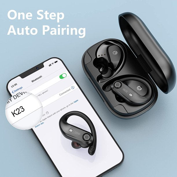 Bluetooth Headphones 4 Mic Noise Cancelling for Calls, Wireless Earbuds with 2200mAh Charging Case, Support Wireless Charging, Compatible with iPhone 13 Pro Max XS XR Samsung
