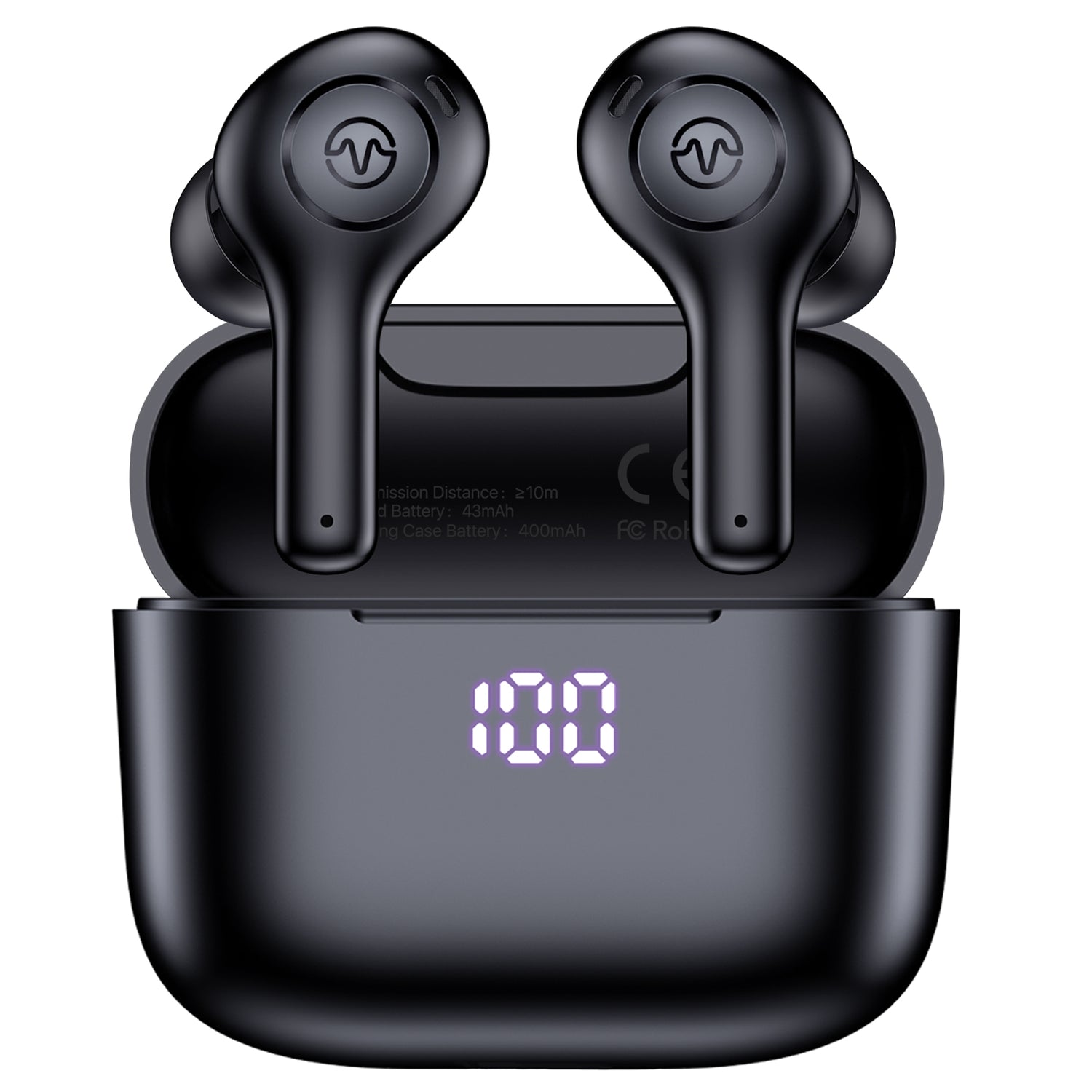 Bluetooth Headphones, True Wireless Earbuds with Wireless Charging Case, Waterproof Touch Control Stereo in-Ear Headset for iPhone 13 Pro Max XS XR Samsung Android