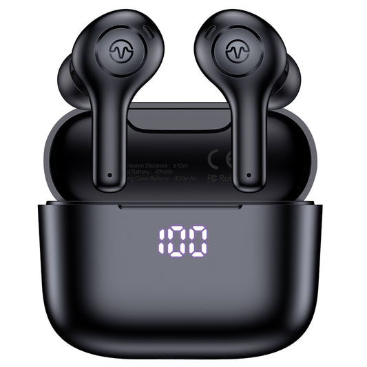 Bluetooth Headphones, True Wireless Earbuds with Wireless Charging Case, Waterproof Touch Control Stereo in-Ear Headset for iPhone 13 Pro Max XS XR Samsung Android