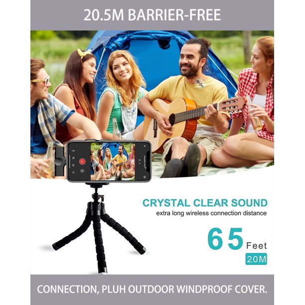 KDMLR Wireless Lavalier Microphone for Samsung and Android Plug and Play Wireless Microphone for Recording, Live Streaming, YouTube, Facebook, TikTok, Clip-on Lavalier Mini Microphone with Noise Cance