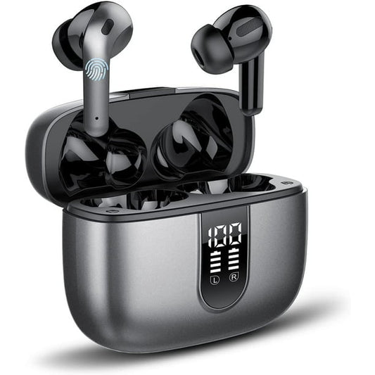 Wireless Earbuds Bluetooth Headphones 48hrs Play Back Sport Earphones with LED Display Over-Ear Buds with Earhooks Built-in Mic Headset for Workout