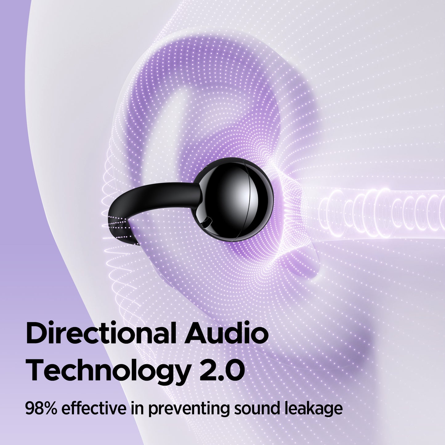 VEAT00L Open-Ear Headphones, Wireless Clip On Earbuds with Digital Display Charging Case 68 Hours Playtime, Lightweight Comfort, Stable Fit, Open-Ear Safety Design for Active and Office Use
