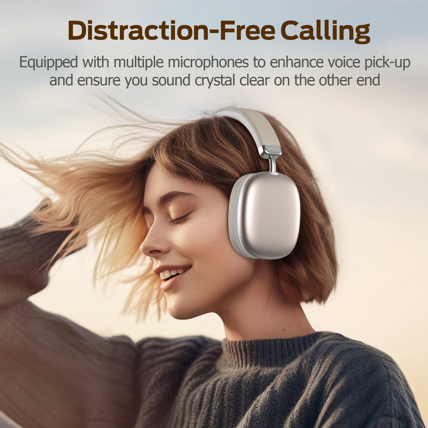 Starlight Over-Ear Bluetooth Headphones: 40mm Bass Driver, Bluetooth 5.3 Dual-Mode, 40hr Battery, Comfort Fit
