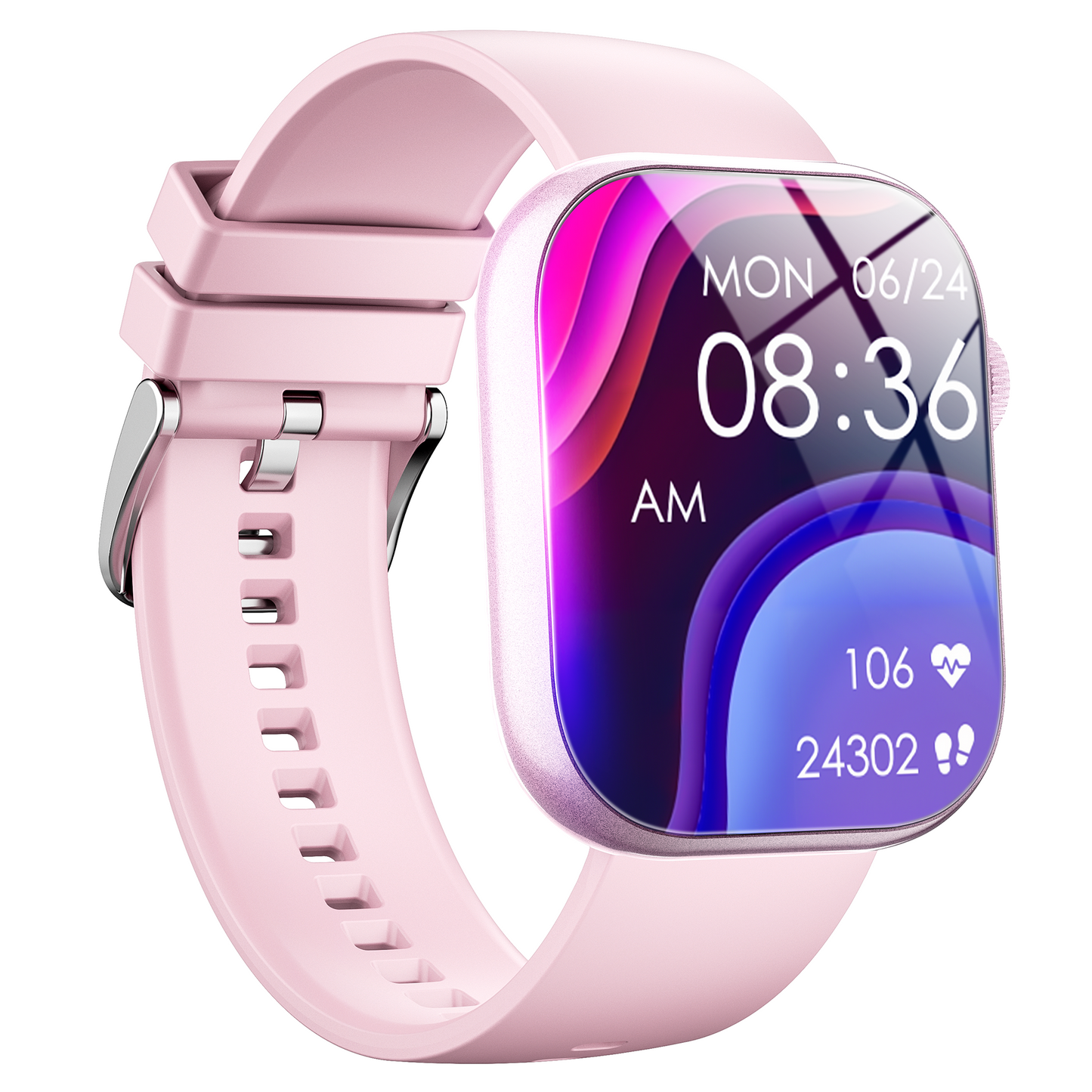 Smart Watch for Men Women, Fitness Tracker with Bluetooth Call, 2.01" Touchscreen, IP68 Waterproof, 180+ Sports, Health & Sleep Tracker, Android/iOS, Pink