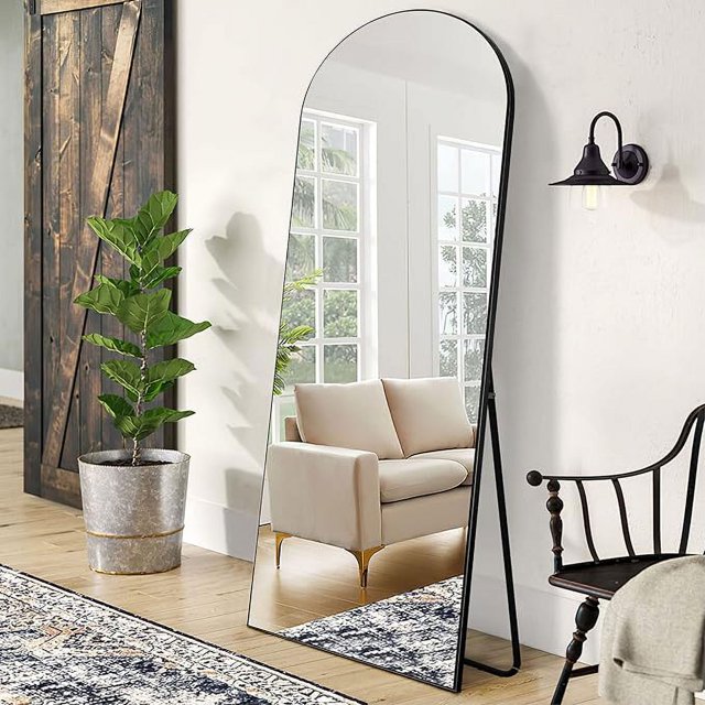 KDMLR Irregular Wall Mirror, Asymmetrical Mirror Large Unique Vanity Body Mirror Black Bathroom Wall Mounted Mirror 33.5"x 20.5" Modern Shaped Dressing Mirror for Living Room Entryway