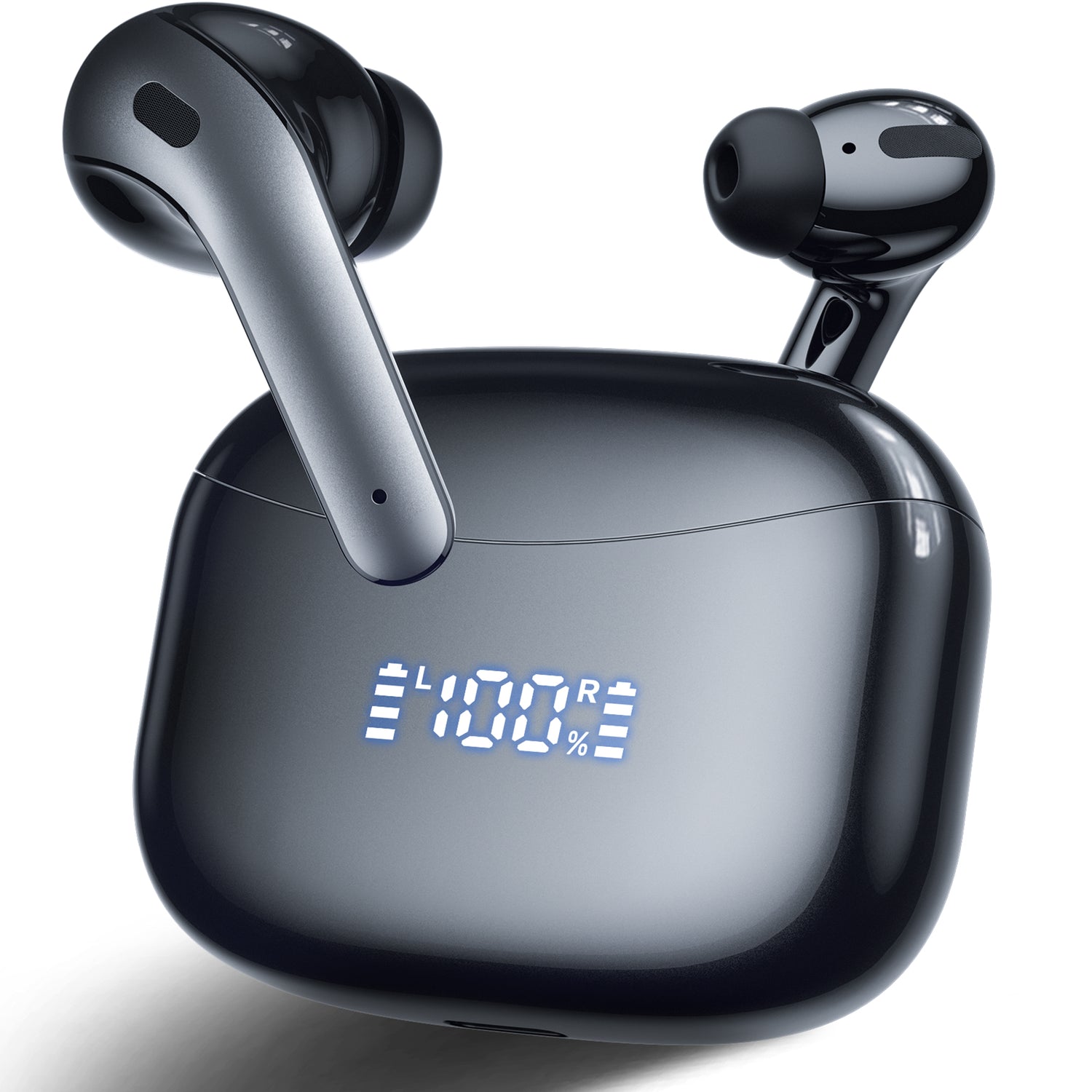 Wireless Earbuds, Bluetooth Headset with Microphone Touch Control , Waterproof, High-Fidelity Stereo Earphones，Support wireless charging earbuds，Compatible with iPhone 13 Pro Max XS Samsung Android