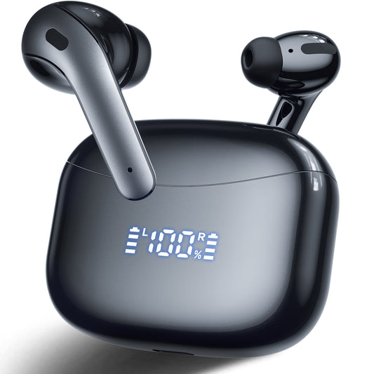 Wireless Earbuds, Bluetooth Headset with Microphone Touch Control , Waterproof, High-Fidelity Stereo Earphones，Support wireless charging earbuds，Compatible with iPhone 13 Pro Max XS Samsung Android