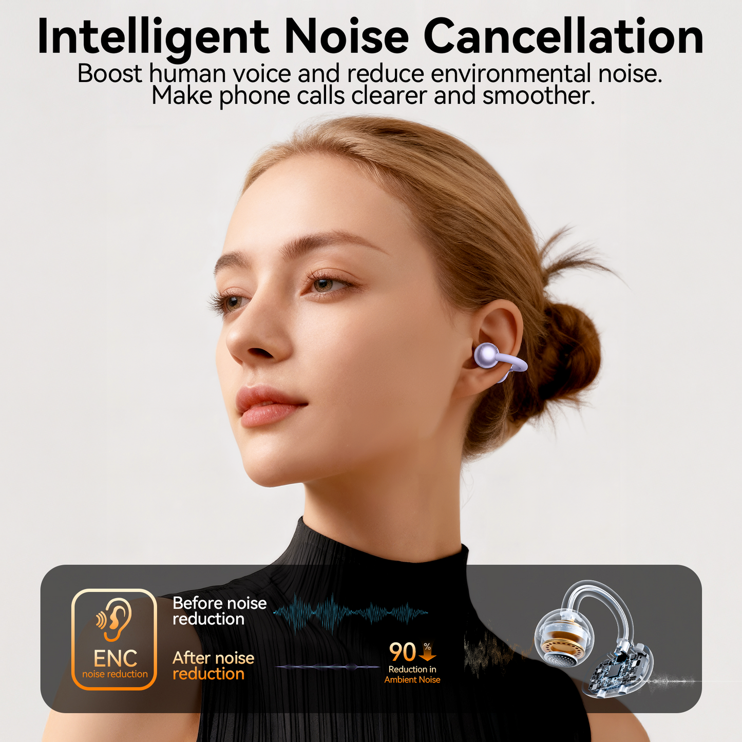 VEATOOL Mini Go Wireless Retro Headphones 100 Hours Playtime Bluetooth 5.4 Wireless ANC Over-Ear Headphones LDAC Hi-Res Wireless Audio Lightweight Wireless On-Ear Headset 70S 80S Style Silver