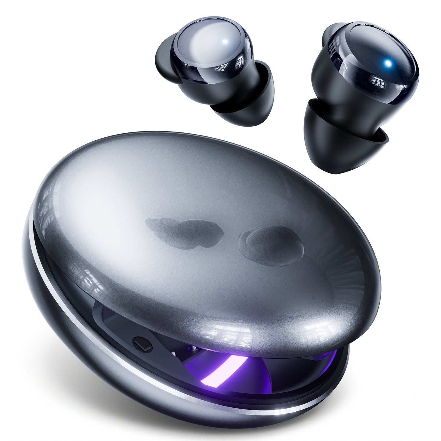 VEAT00L P91 Wireless Stereo Earbuds, Bluetooth 5.4, ENC Mics, 60H Playback, Dual LED Display, IPX7 Waterproof, for Android iOS