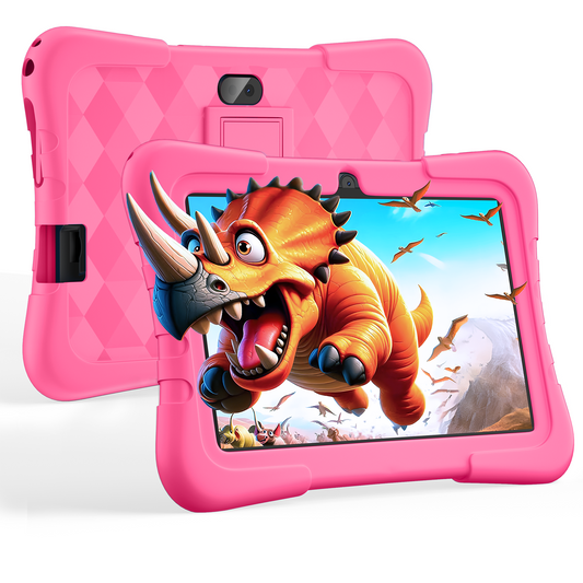 VEAT00L T08 Kids Tablet 7 Inch,Android 12 Tablet for Kids,32GB ROM 128GB Expand,Parental Control,Kids Software Pre-Installed, Dual Camera,Android Learning Tablet