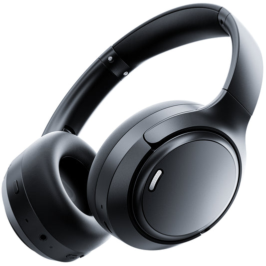Hybrid Active Noise Cancelling Headphones,-50dB Wireless Bluetooth Headphones with Hi-Res Audio,120H Playtime Over Ear Bluetooth Headphones with 6 ENC Clear Mic,ANC Headphone for Travel Home Office