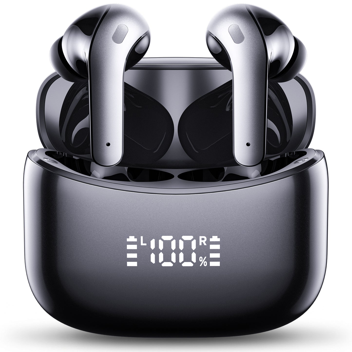 Wireless Earbuds, Bluetooth Headset with Microphone Touch Control , Waterproof, High-Fidelity Stereo Earphones，Support wireless charging earbuds，Compatible with iPhone 13 Pro Max XS Samsung Android