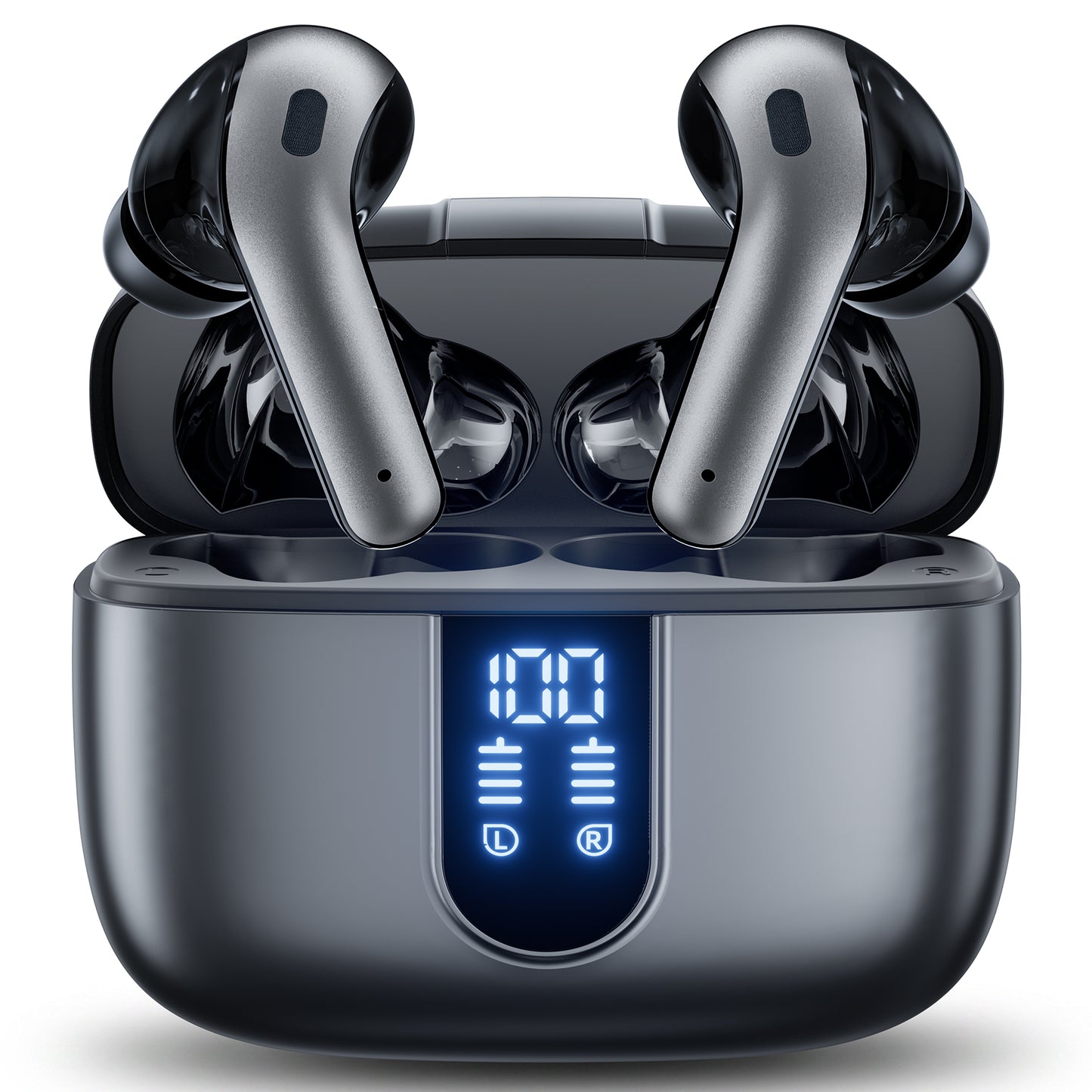 VEAT00L Wireless Earbud, 80Hrs Bluetooth 5.3 Headphones IP7 Waterproof for Sport, Running Wireless Earphones with ENC Noise Cancelling Mics, Deep Bass Over Ear bud with Earhooks for Android, iOS