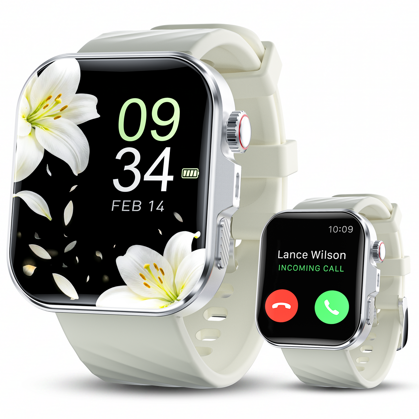 Smart Watch for Men Women, 2.01" HD Touchscreen, Bluetooth Call, IP68 Waterproof, 180+ Sports Modes, Health & Sleep Tracker, for Android iOS.