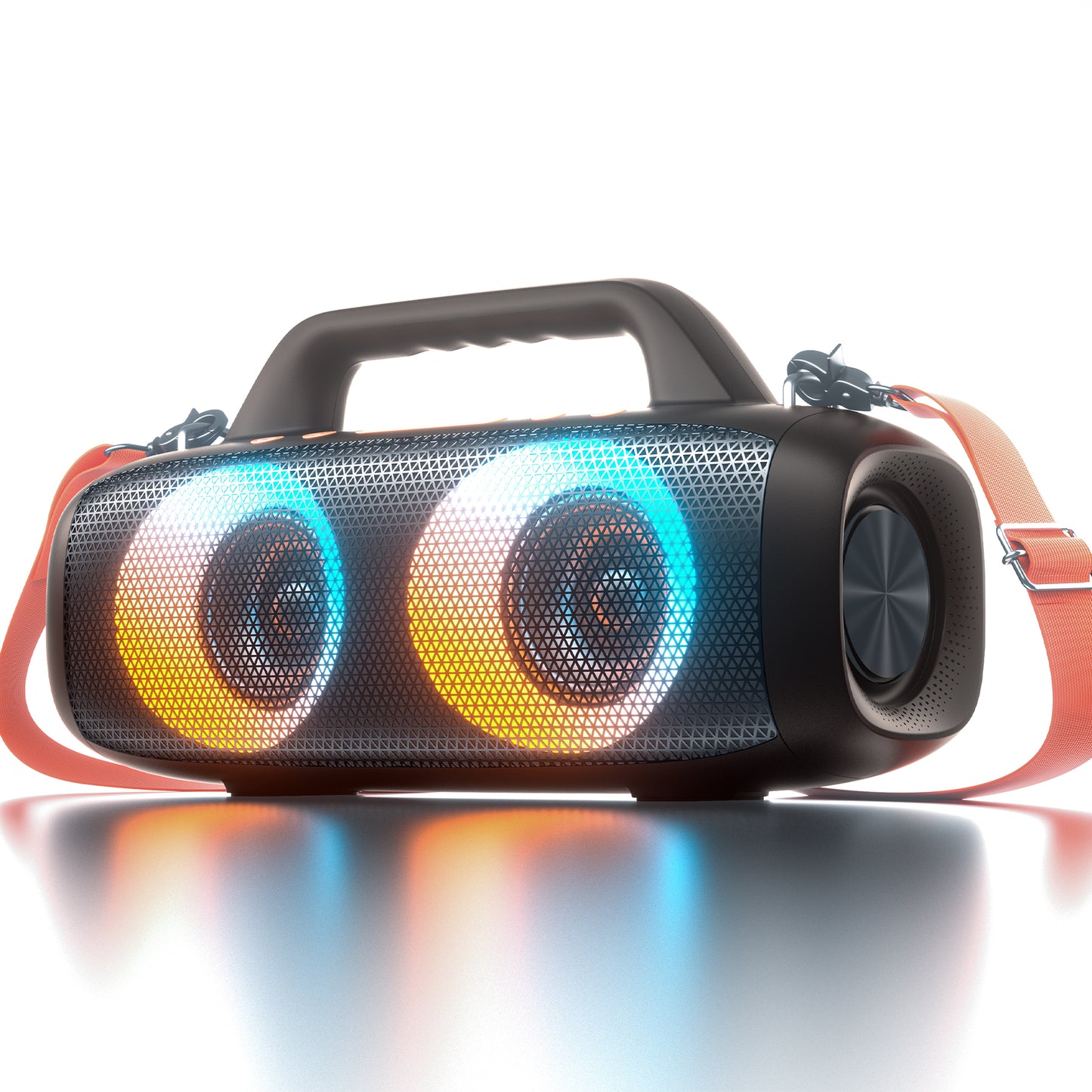 VEATOOL Portable Bluetooth Speaker, 60W Peak Loud Outdoor Speaker with Bass, 24H Playtime, RGB Lights,Portable Wireless Speakers for Outdoor, Home, Party, Pool, Beach, Tailgating, Gym, Work, Gifts