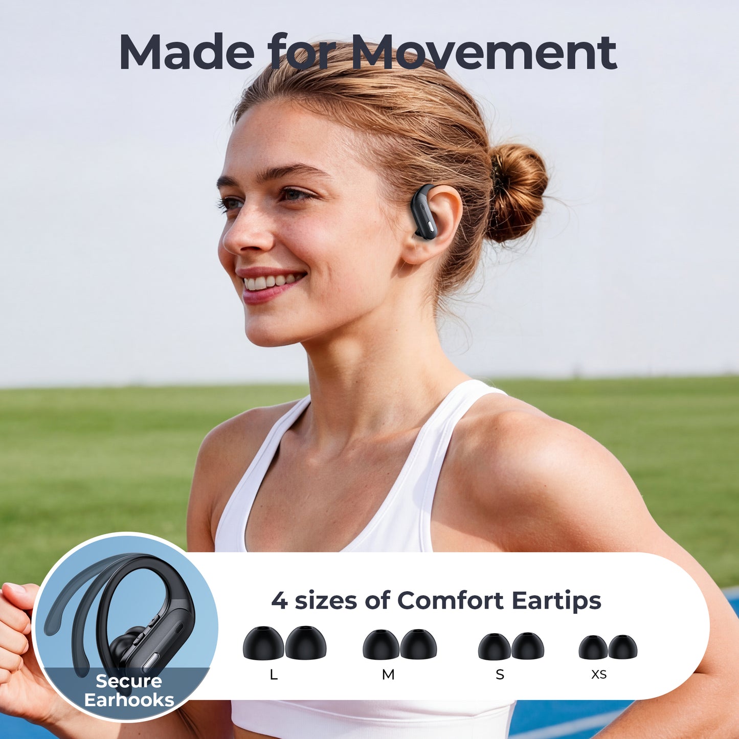 Wireless Earbuds with LED Power Display – Bluetooth 5.3, 35H Playback, IPX7 Waterproof, 3.3g Ultra-Light for Running, Work, Travel Z1NGB1RD