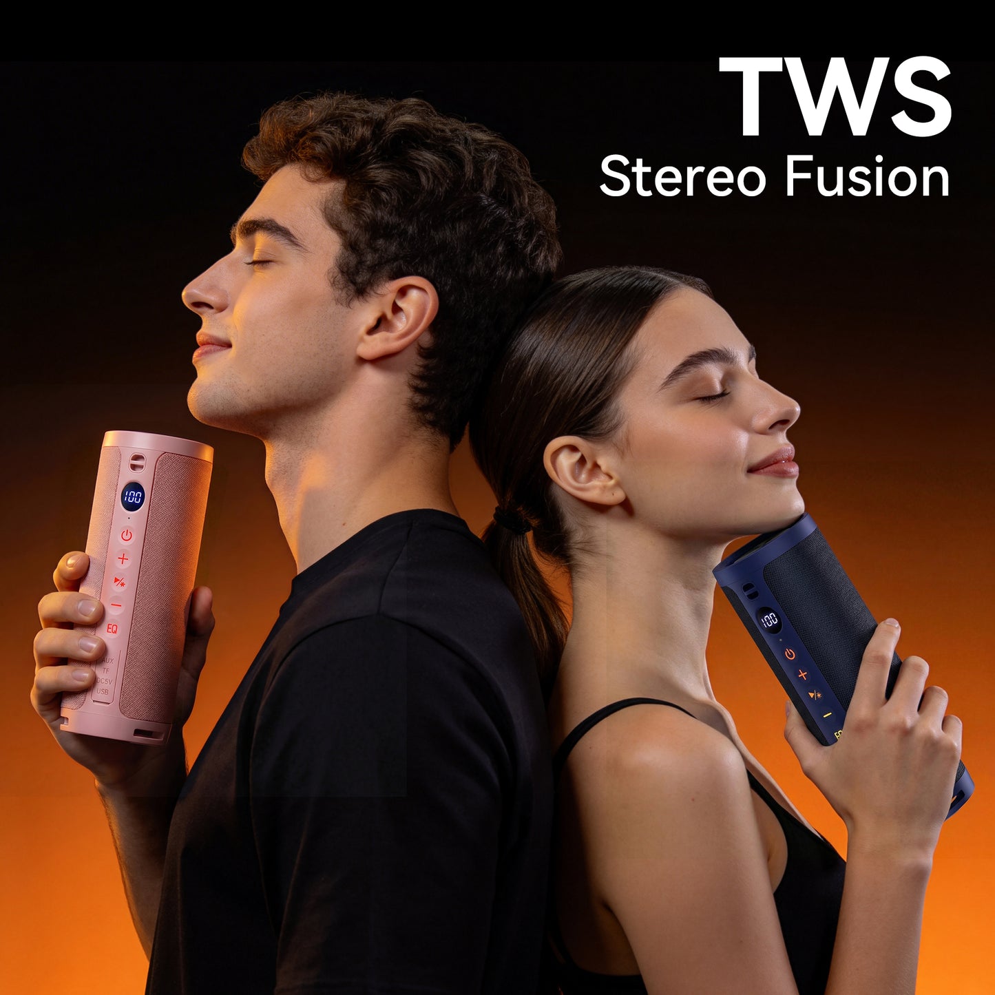 VEAT00L Portable Bluetooth Speaker,Floating Dustproof Speaker,25W Stereo Sound Wireless Speaker with Cool Dynamic LED Lights, IPX6 Waterproof Bluetooth Speakers, BT5.3, TWS Surround Pairing